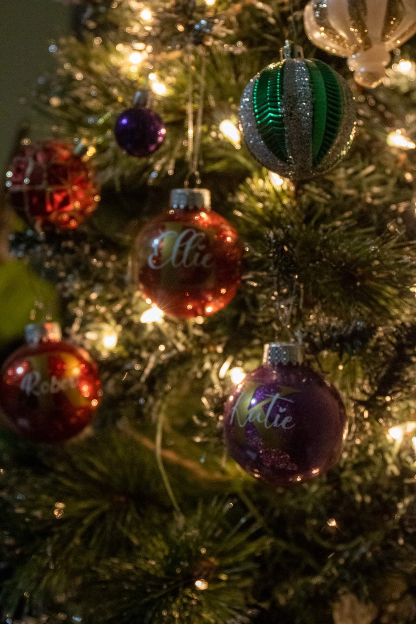 Personalized Glitter Name Ornament