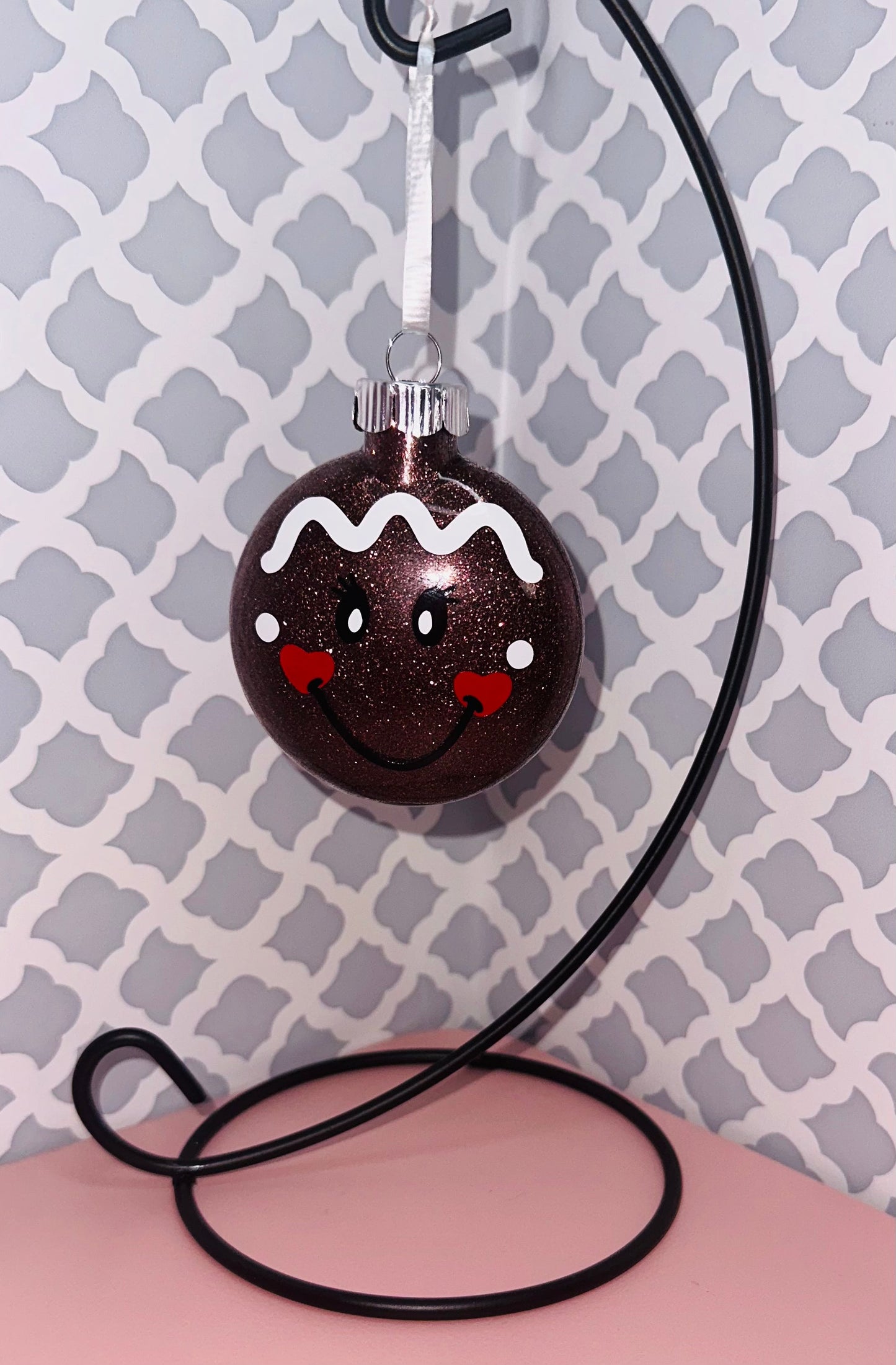 Glass Gingerbread Ornaments - Set of 2