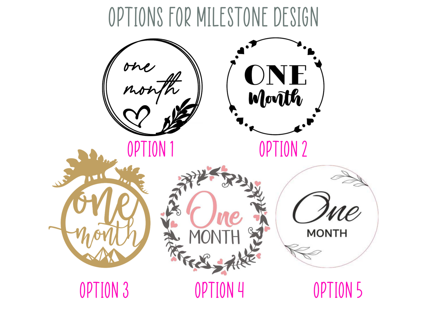 Acrylic Baby Milestone Markers