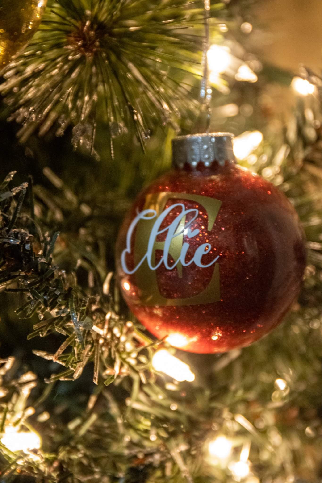 Personalized Glitter Name Ornament
