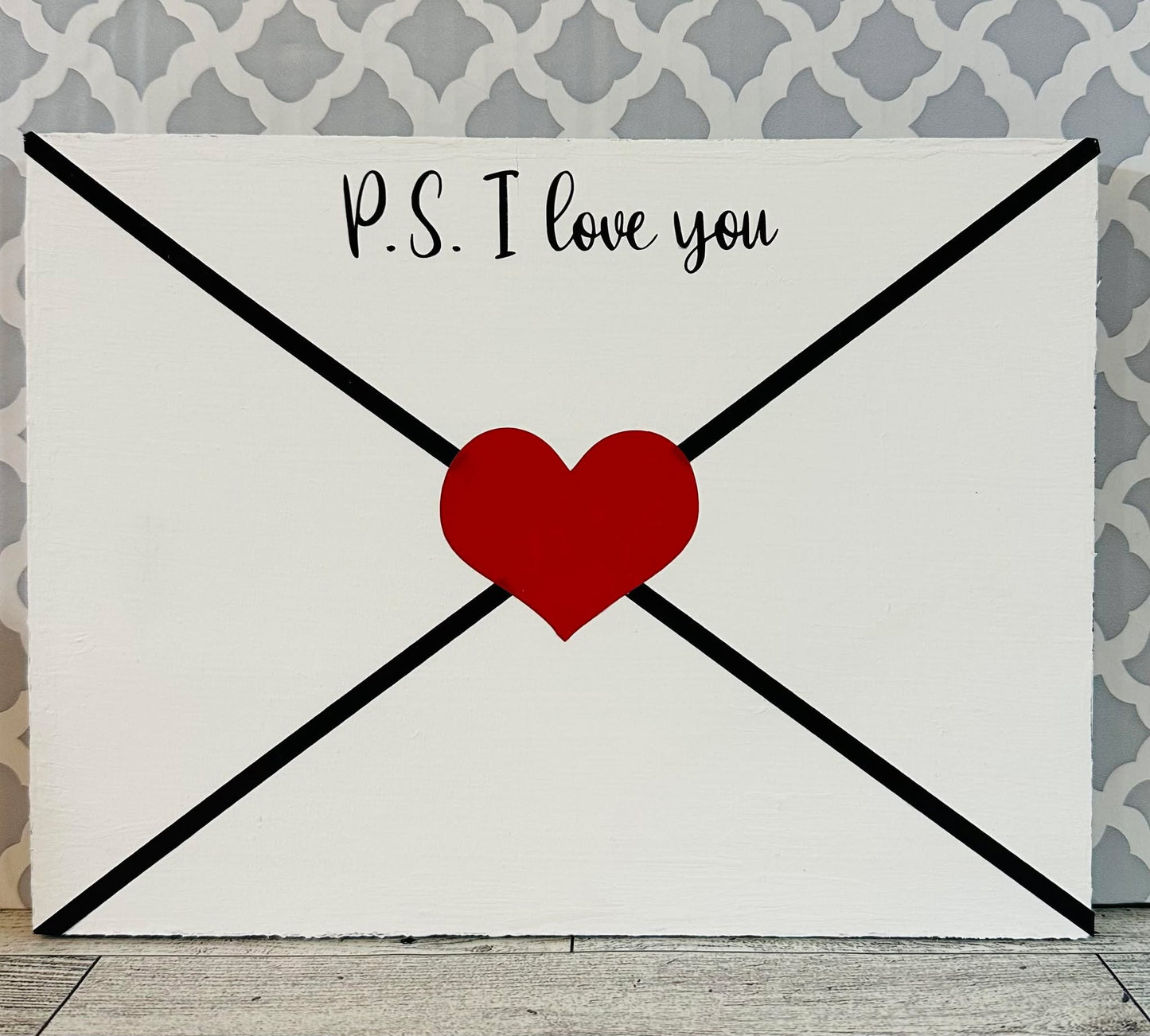 Valentine's Day P.S. I Love You Wooden Sign