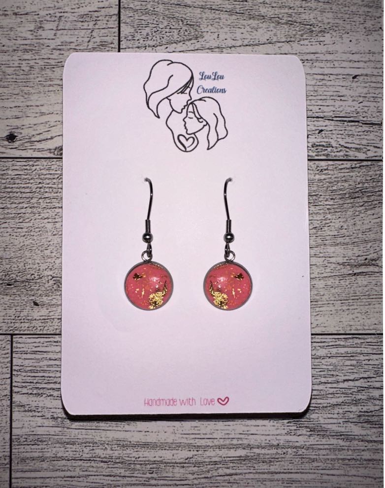 Valentine's Day Circle Earrings