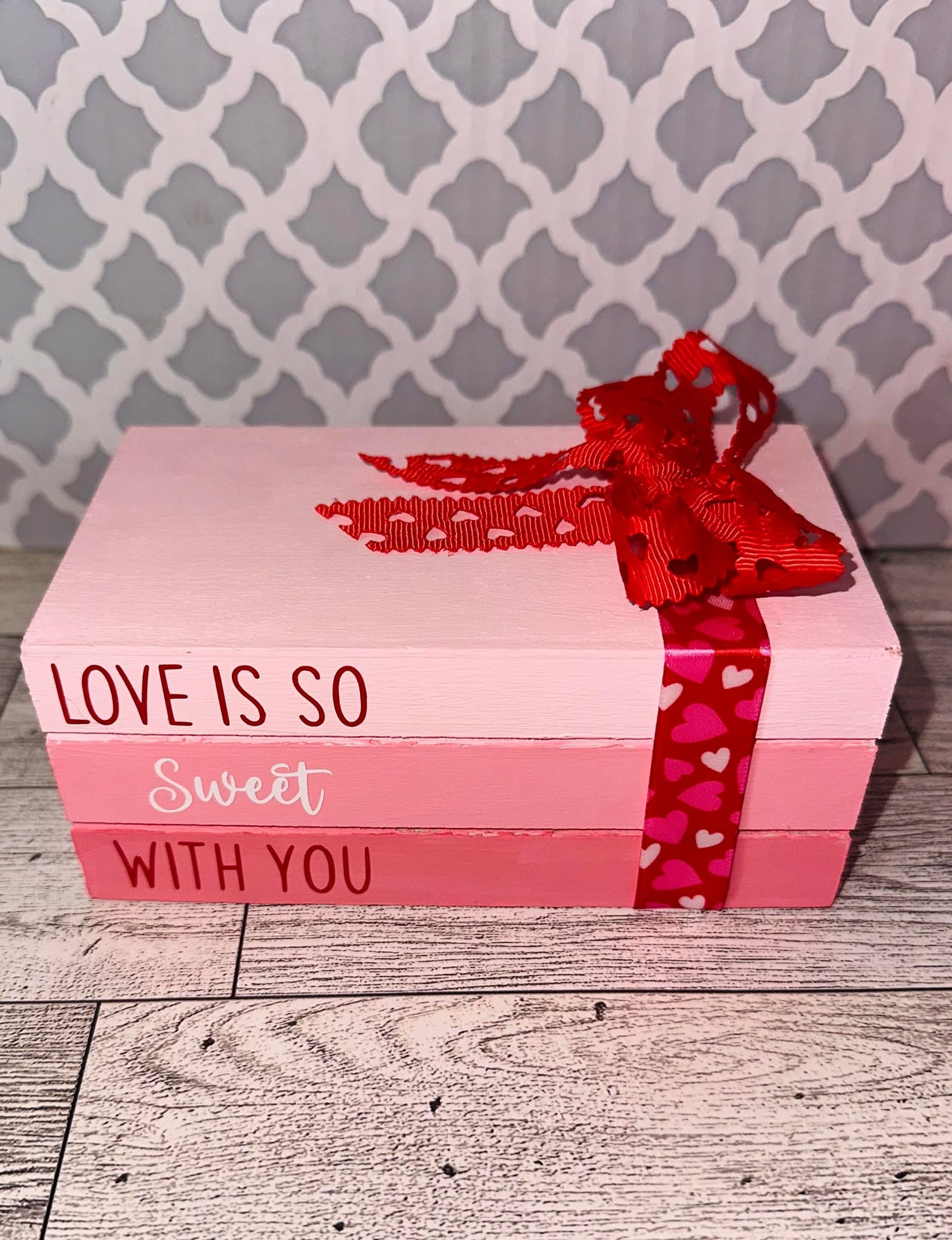 Valentines Day Book Stack Décor