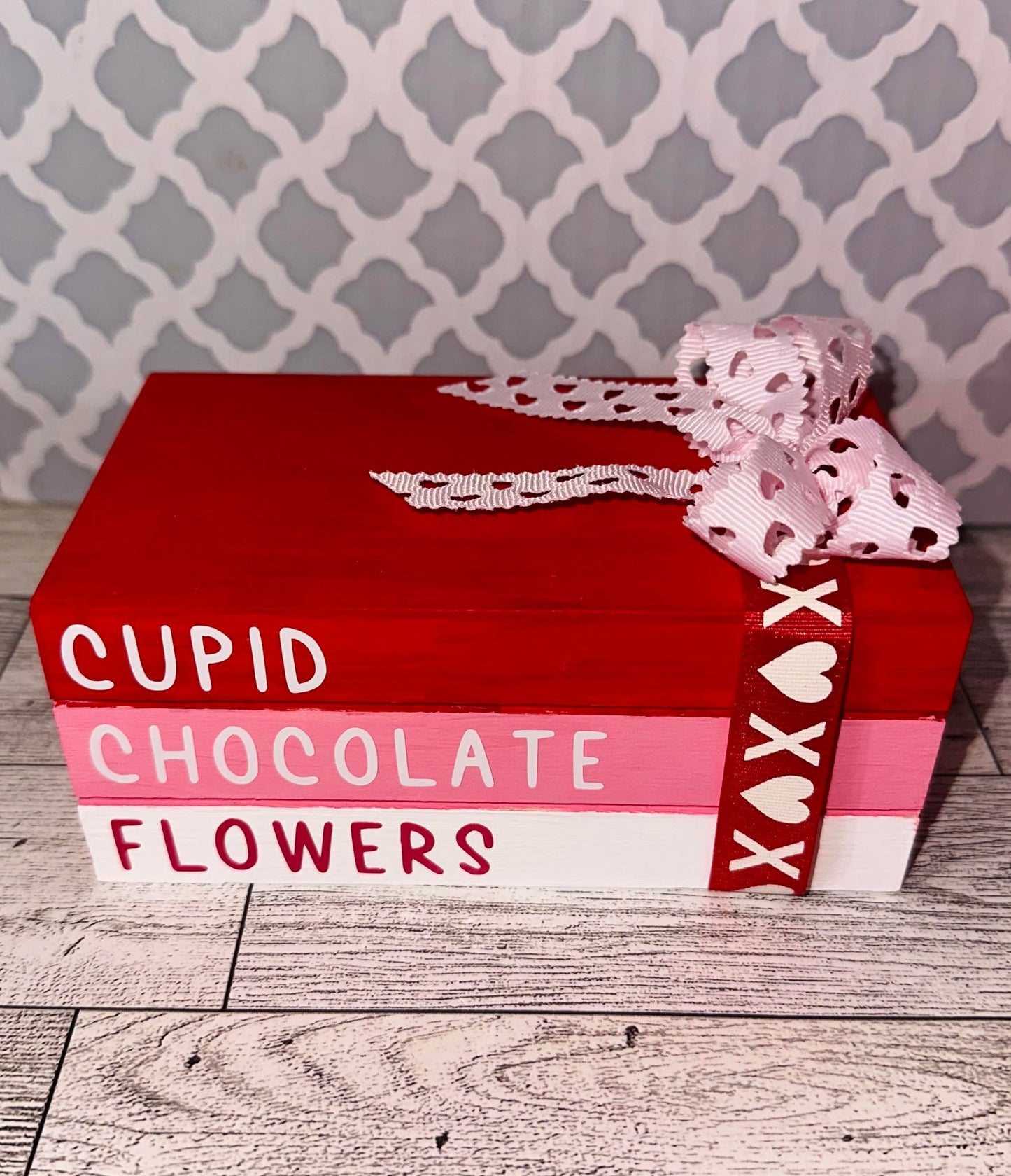 Valentines Day Book Stack Décor