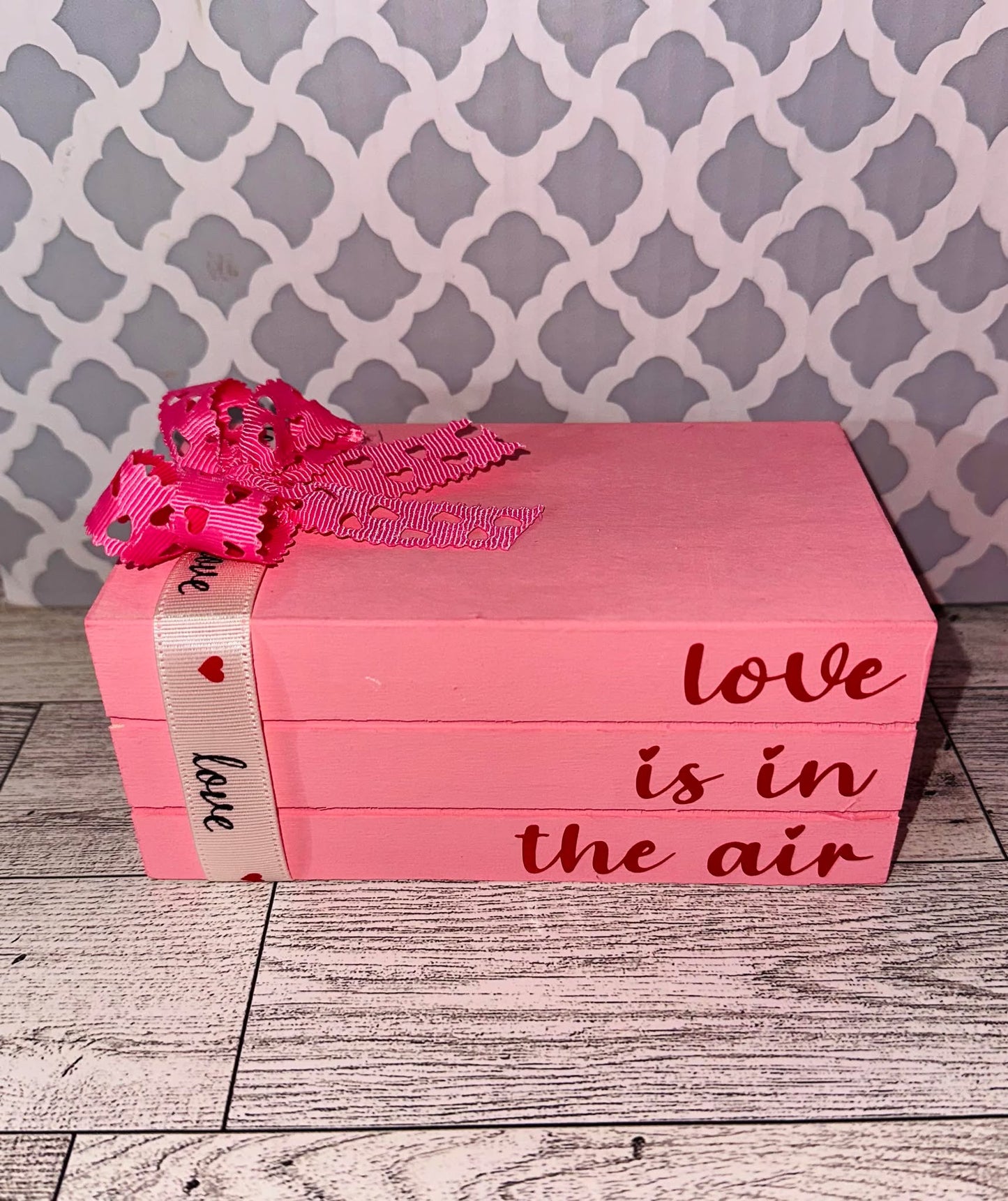 Valentines Day Book Stack Décor