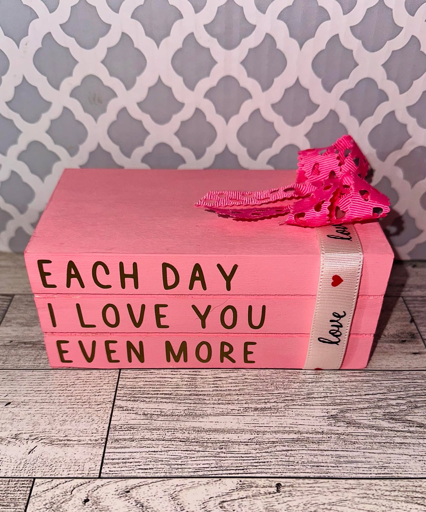 Valentines Day Book Stack Décor