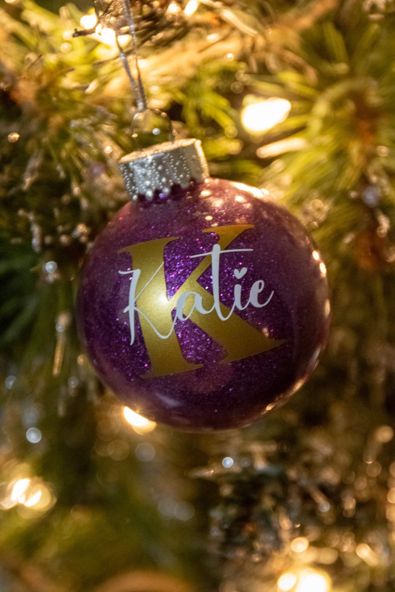 Personalized Glitter Name Ornament