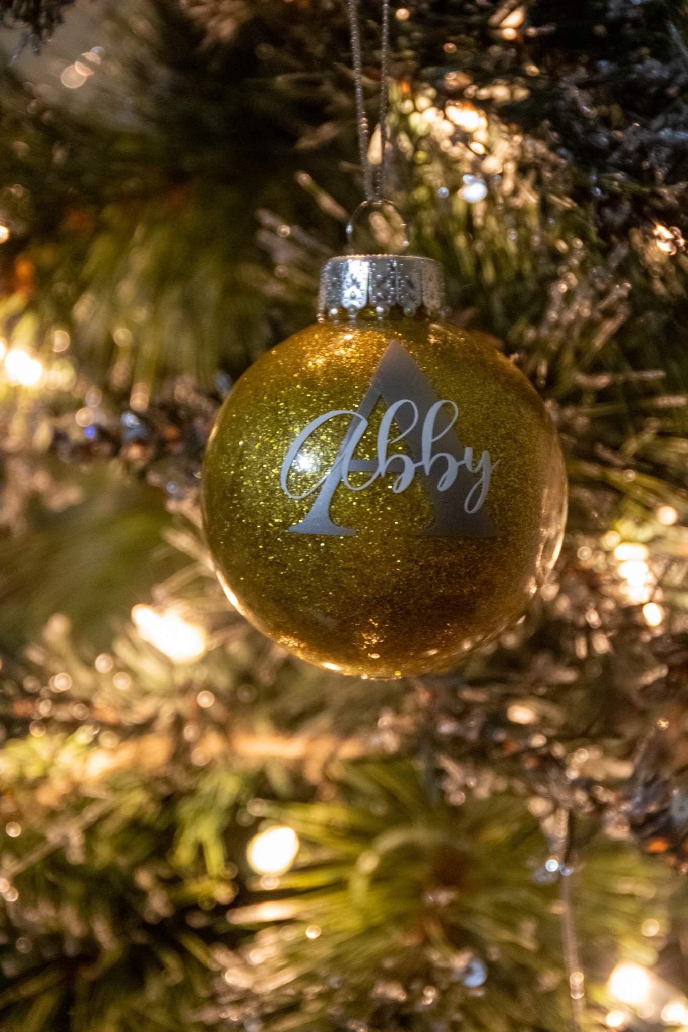 Personalized Glitter Name Ornament
