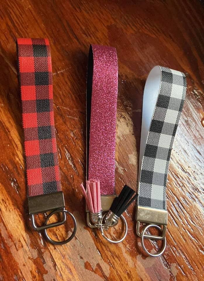 Faux Leather Keychain
