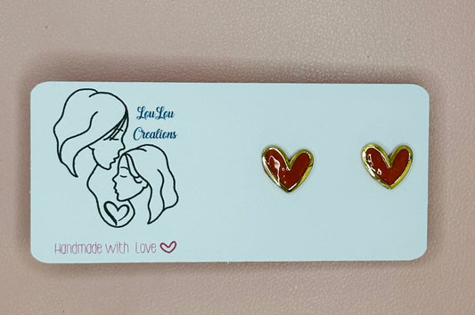 Red Heart Earrings
