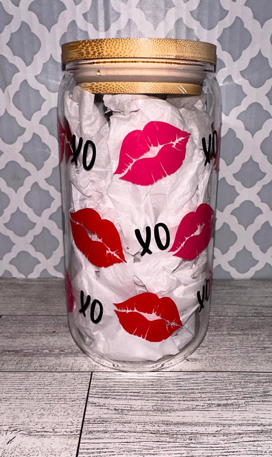 Valentine's Day Can Glass