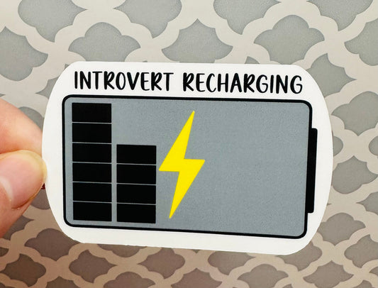Introvert Recharging Vinyl Sticker