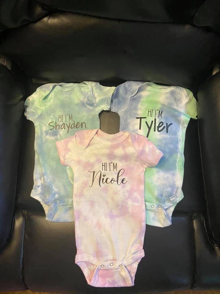 Tie Dye Introduction Baby Shirt